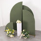 Dusty sage green spandex wedding arch cover set for backdrop stands.