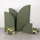 Dusty sage green spandex wedding arch covers for backdrop stands.