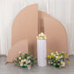 Set of 4 | Matte Nude Spandex Half Moon Chiara Backdrop Stand Covers, Custom Fitted Wedding Arch Covers - 2.5ft,5ft,6ft,7ft