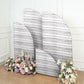 Set of 4 Whitewash Rustic Wood Print Spandex Chiara Wedding Arch Covers, Fitted Covers For Half Moon Backdrop Stands - 2.5ft, 5ft, 6ft, 7ft