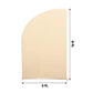 8ft Beige Spandex Fitted Wedding Arch Cover For Half Moon Top Chiara Backdrop Stand