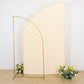 8ft Beige Spandex Fitted Wedding Arch Cover For Half Moon Top Chiara Backdrop Stand