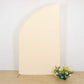 8ft Beige Spandex Fitted Wedding Arch Cover For Half Moon Top Chiara Backdrop Stand