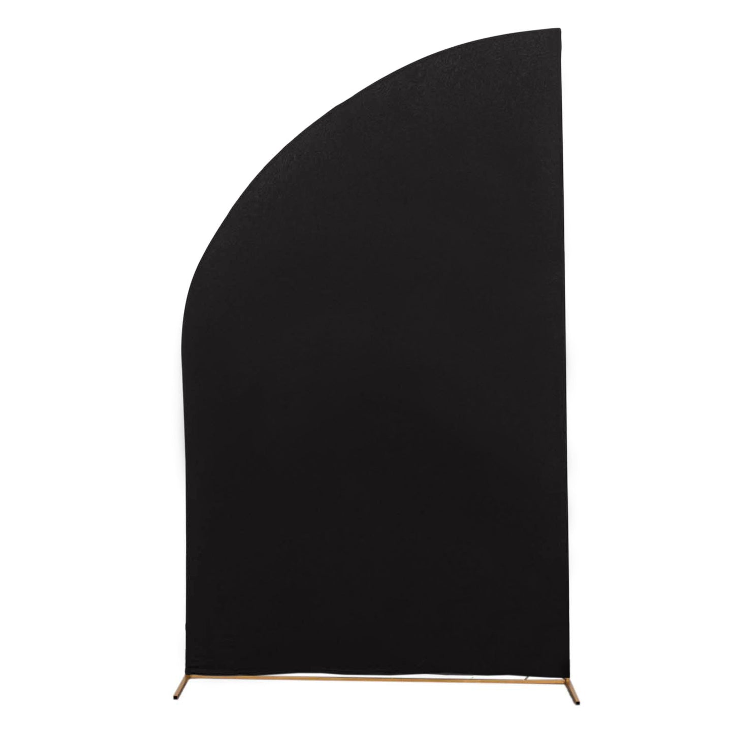 8ft Black Spandex Fitted Wedding Arch Cover For Half Moon Top Chiara Backdrop Stand