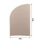8ft Nude Spandex Fitted Wedding Arch Cover For Half Moon Top Chiara Backdrop Stand