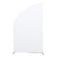 8ft White Spandex Fitted Wedding Arch Cover For Half Moon Top Chiara Backdrop Stand