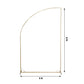 8ft Gold Metal Half Moon Floral Frame Wedding Arbor Stand, Chiara Backdrop Display Arch