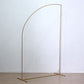 8ft Gold Metal Half Moon Floral Frame Wedding Arbor Stand, Chiara Backdrop Display Arch