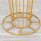 Gold floral display stand for weddings, perfect for flower arrangements.