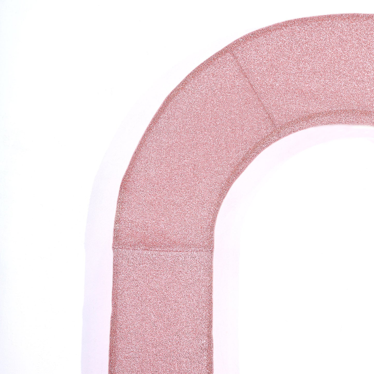 7ft rose gold shimmer tinsel fitted wedding arch cover backdrop.
