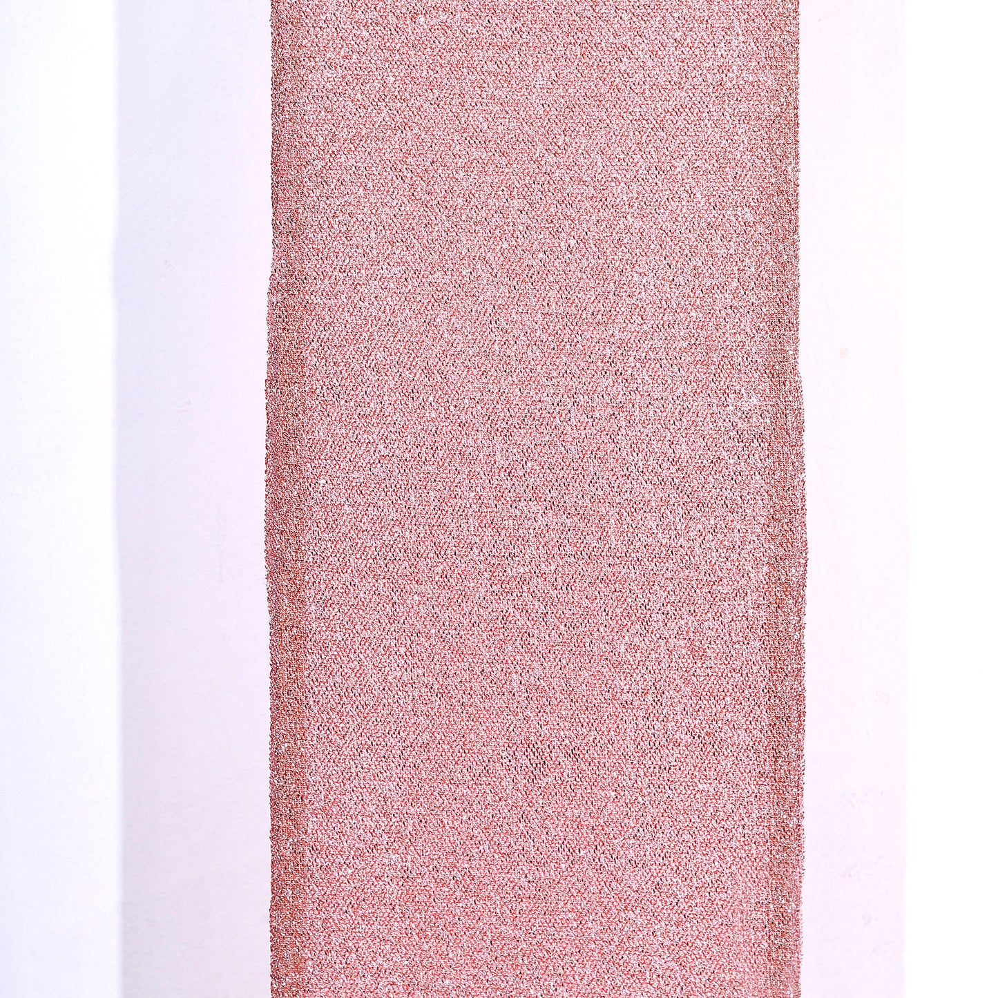 7ft rose gold shimmer tinsel spandex fitted wedding arch cover.