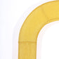 8ft Gold Spandex Fitted U-Shaped Wedding Arch Cover With Shimmer Tinsel Finish, Double-Sided Open Arch Backdrop Slipcover