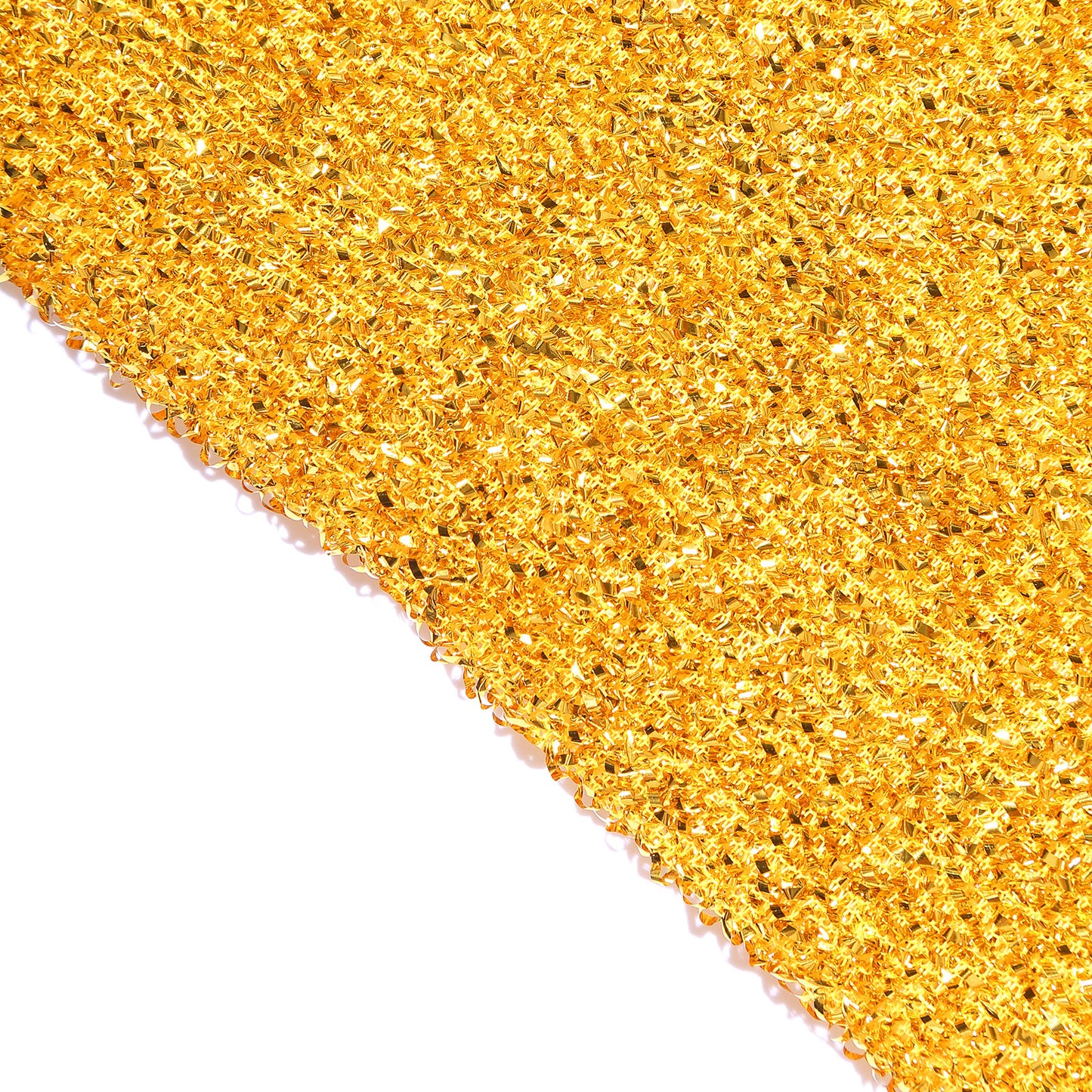 8ft Gold Spandex Fitted U-Shaped Wedding Arch Cover With Shimmer Tinsel Finish, Double-Sided Open Arch Backdrop Slipcover