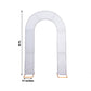 8ft Silver Spandex Fitted U-Shaped Wedding Arch Cover With Shimmer Tinsel Finish, Double-Sided Open Arch Backdrop Slipcover