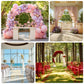 7.5ft Gold 3D Metal Wedding Arch Backdrop Stand with Round Top, Heavy-Duty Floral Balloon Frame