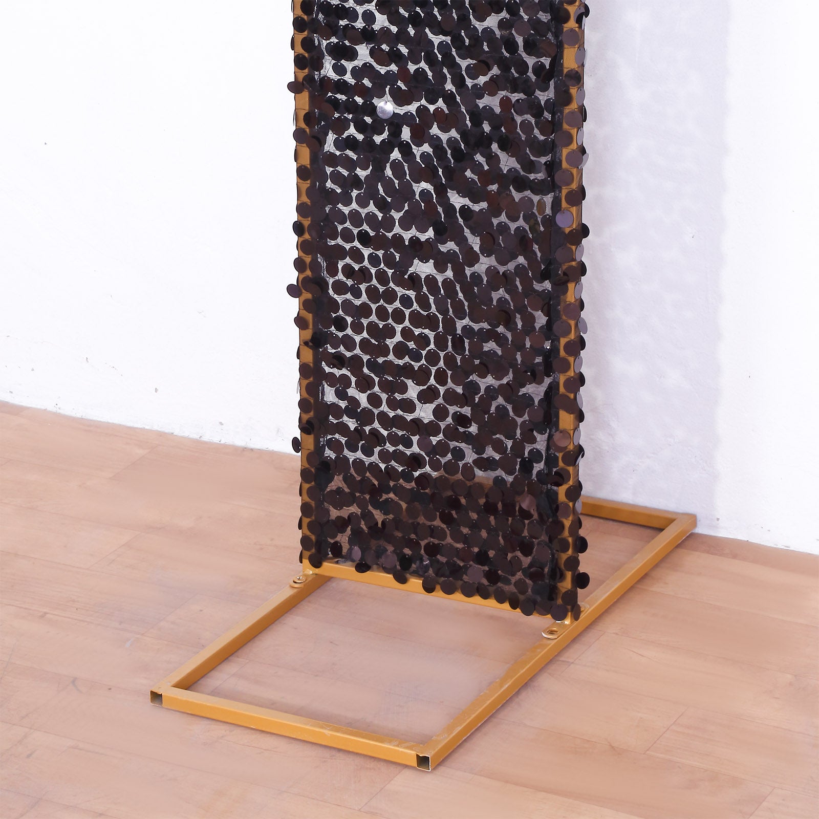 8ft black double-sided sequin wedding arch cover backdrop.