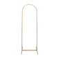 6ft Gold Metal Round Top Chiara Wedding Arch Backdrop Stand, Rectangular Floral Balloon Frame Ceremony Arbor