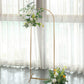6ft Gold Metal Round Top Chiara Wedding Arch Backdrop Stand, Rectangular Floral Balloon Frame Ceremony Arbor
