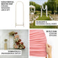 Gold ceremony arbor frame designed to support floral arrangements, drapery, and balloon garlands