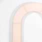 Blush spandex fitted wedding arch cover backdrop.