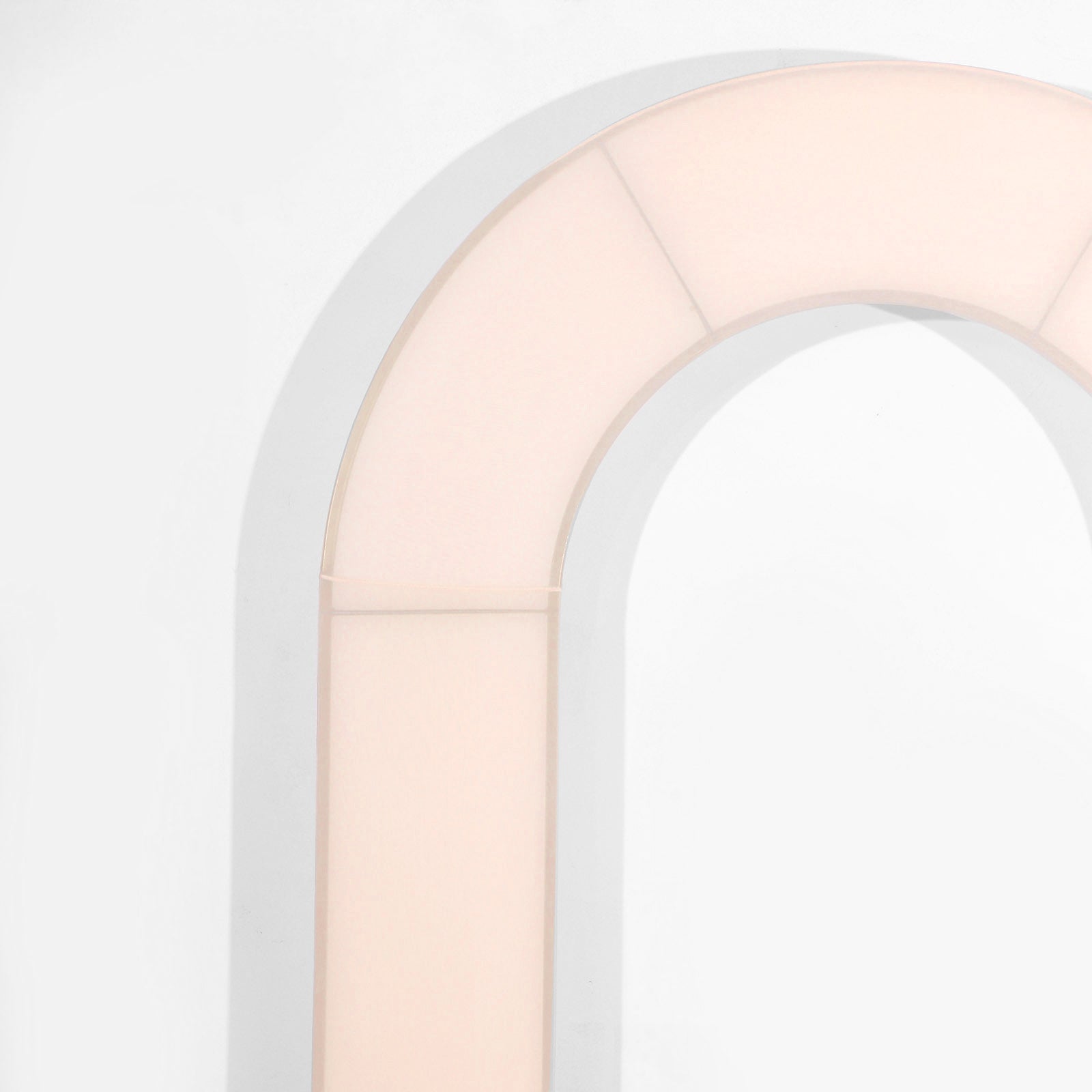 Blush spandex fitted wedding arch cover backdrop.