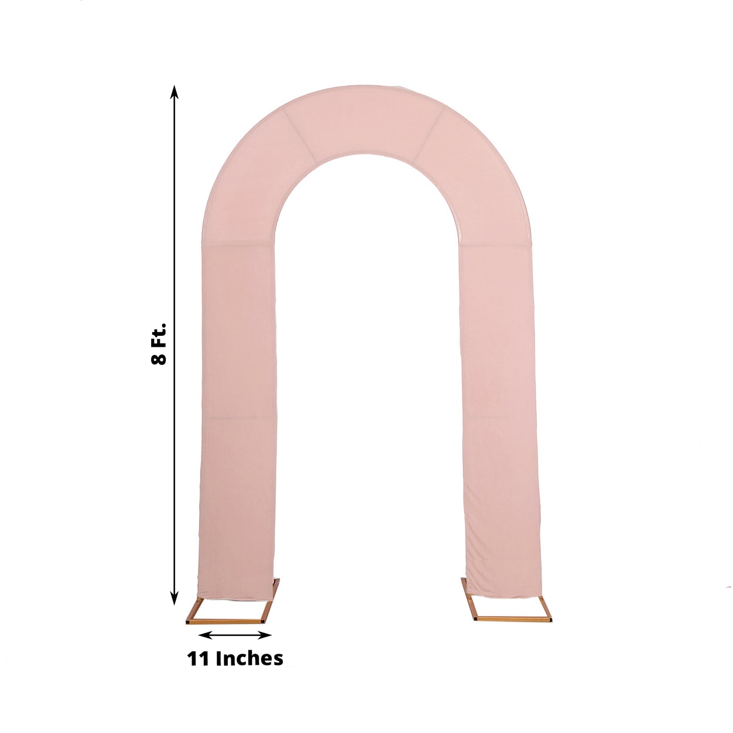 8ft Dusty Rose Spandex Fitted Wedding Arch Cover Backdrop