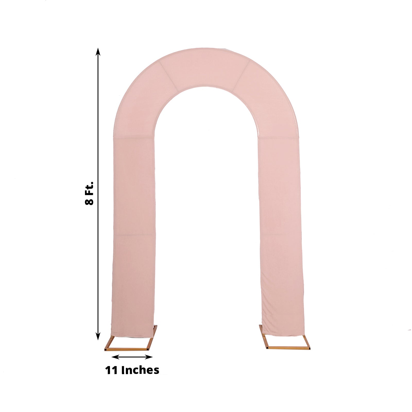 8ft Dusty Rose Spandex Fitted Wedding Arch Cover Backdrop