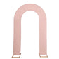 8ft Dusty Rose U-Shaped Wedding Arch Cover for Events