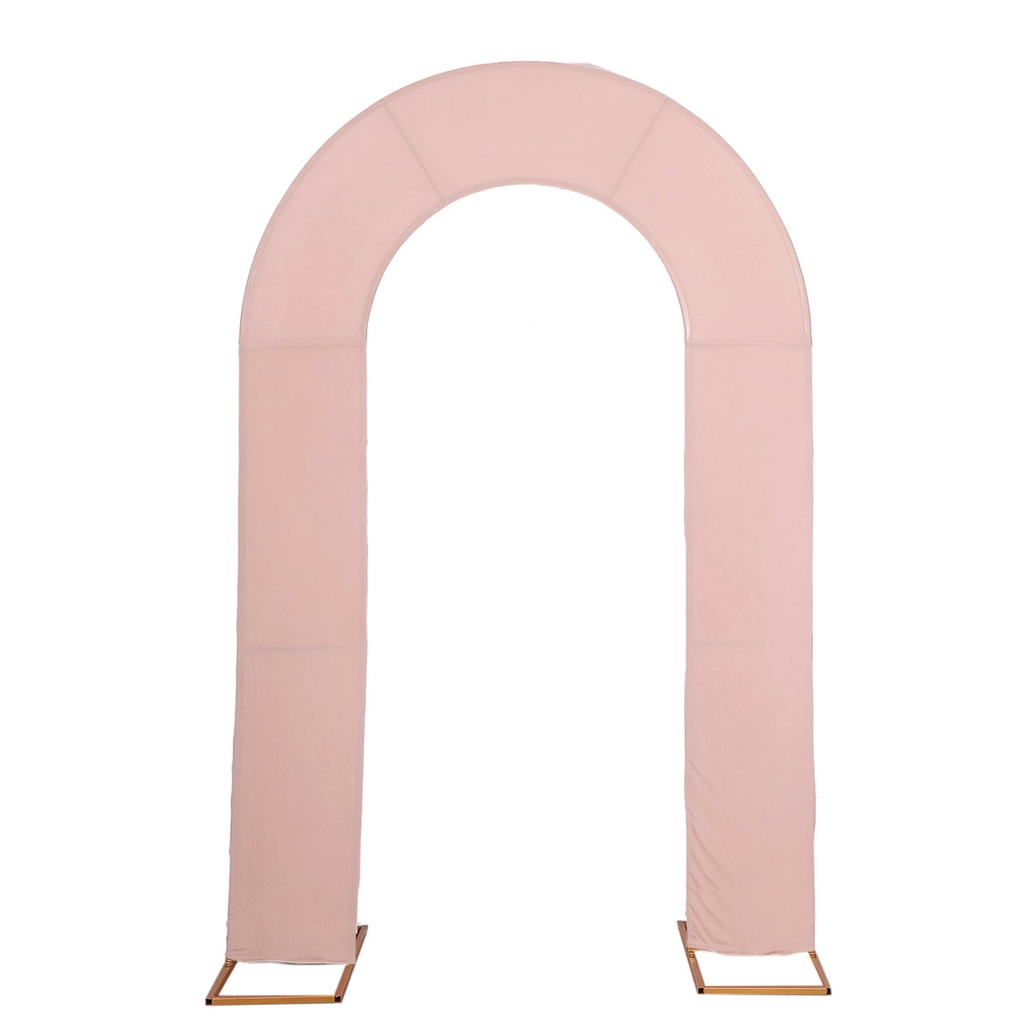 8ft Dusty Rose U-Shaped Wedding Arch Cover for Events