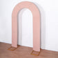 8ft dusty rose spandex fitted open arch cover for weddings.