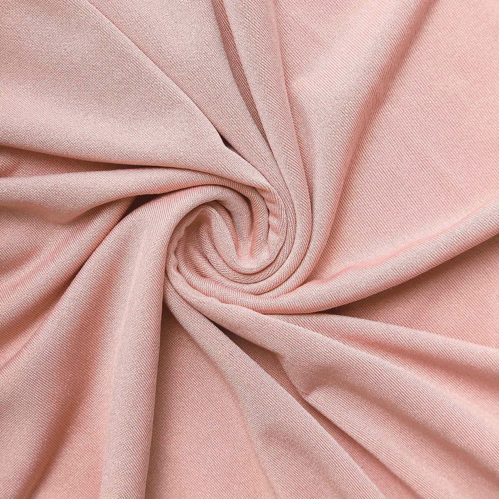 8ft Dusty Rose Spandex Fitted Wedding Arch Cover, Double-Sided U-Shaped Slipcover