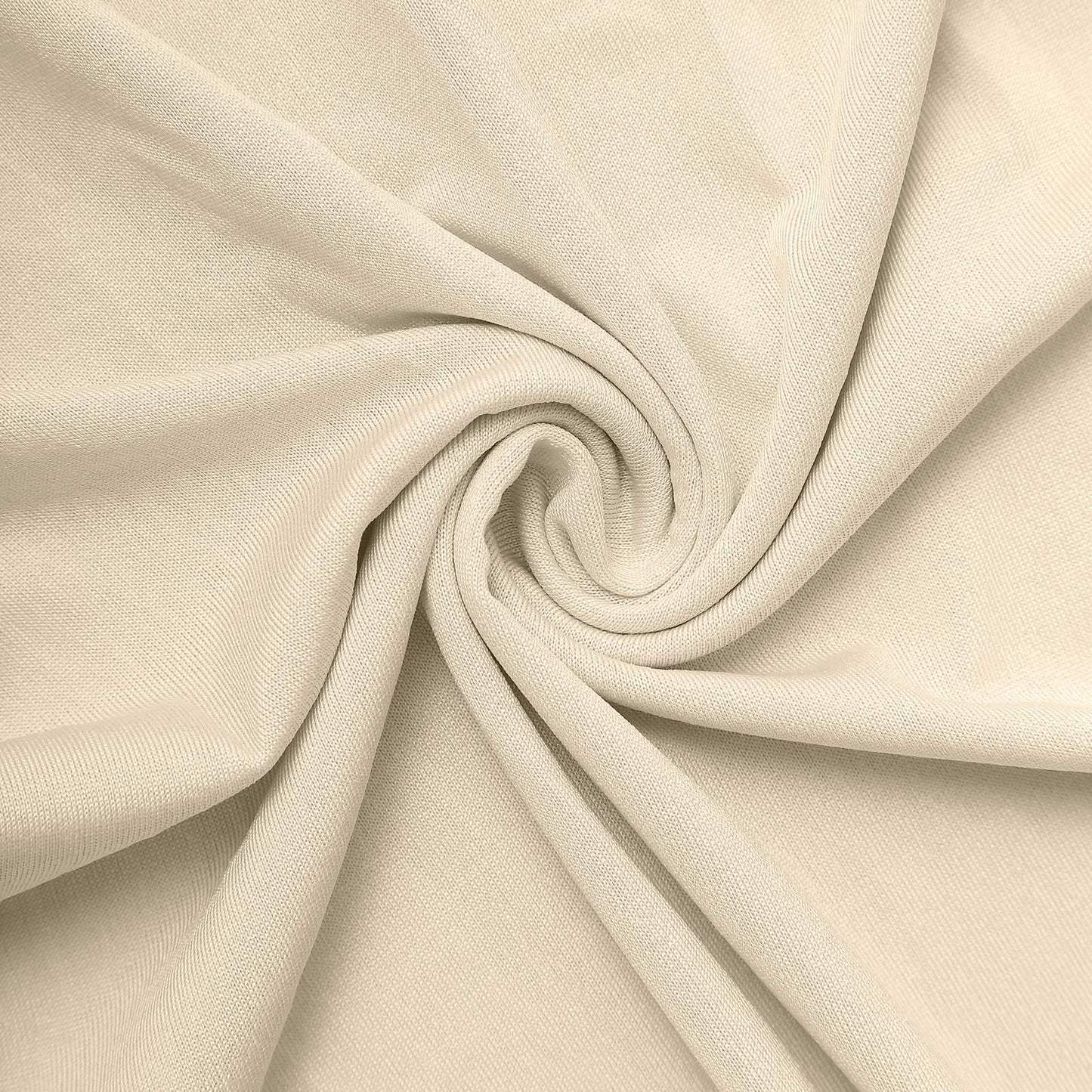 Beige spandex fitted wedding arch cover, double-sided U-shaped backdrop. #whtbkgd