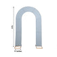 8ft Dusty Blue Spandex Fitted Open Arch Wedding Arch Cover, Double-Sided U-Shaped Backdrop Slipcover