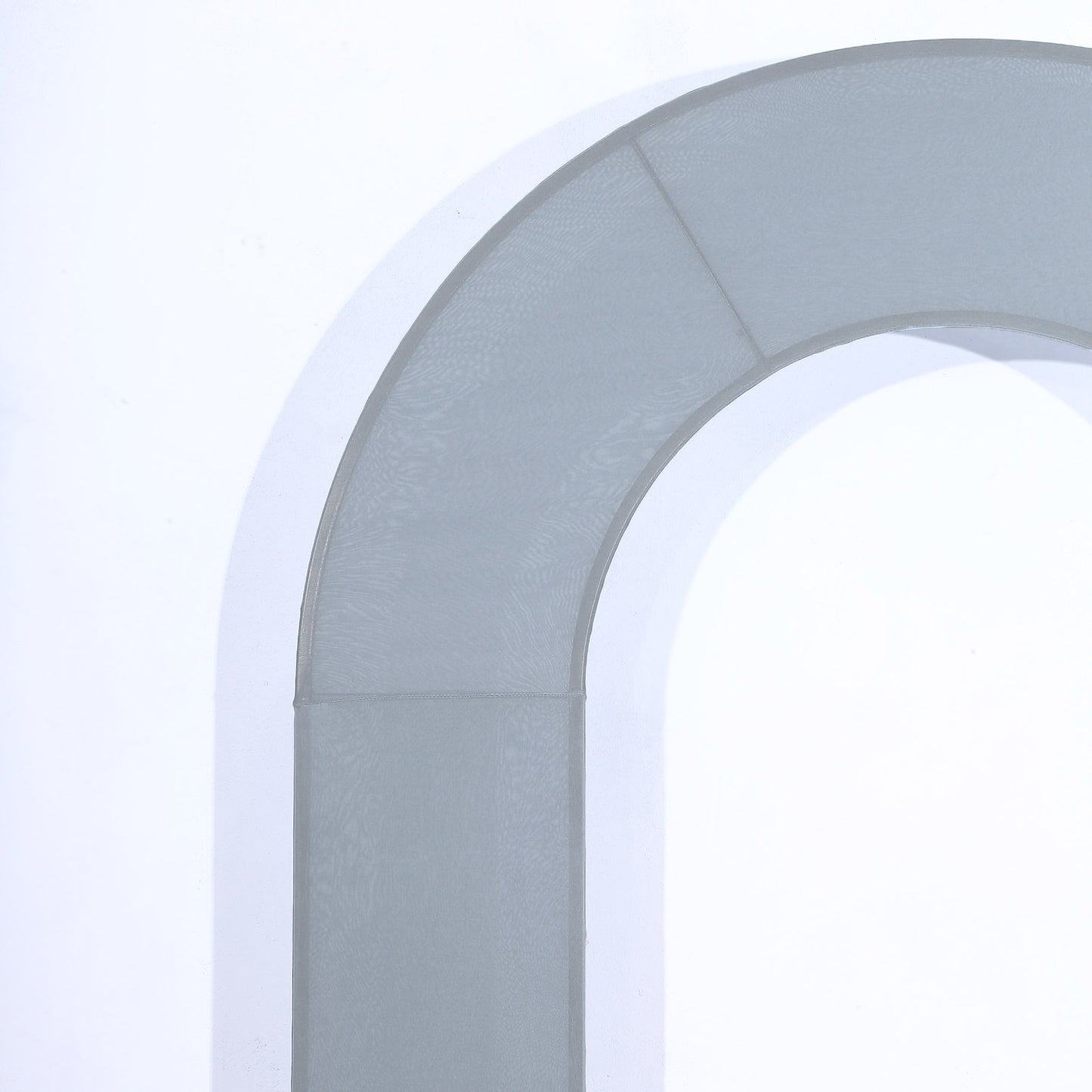 8ft Dusty Blue Spandex Fitted Open Arch Wedding Arch Cover, Double-Sided U-Shaped Backdrop Slipcover