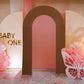 Cinnamon brown spandex fitted wedding arch cover backdrop.