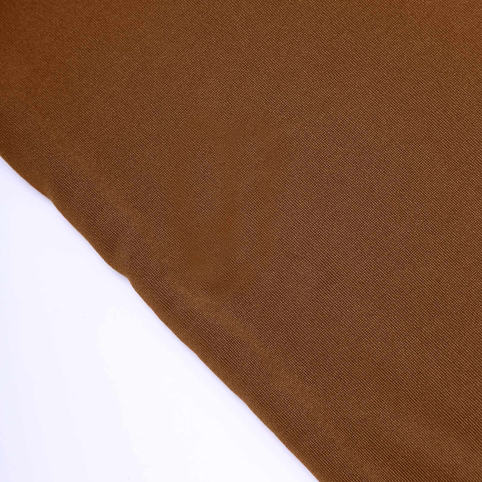 Cinnamon brown spandex fitted wedding arch cover for stylish decor.