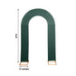 8ft Hunter Emerald Green Spandex Fitted Open Arch Wedding Arch Cover, Double-Sided U-Shaped Backdrop Slipcover