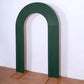 8ft Hunter Emerald Green Spandex Fitted Open Arch Wedding Arch Cover, Double-Sided U-Shaped Backdrop Slipcover