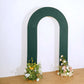 8ft Hunter Emerald Green Spandex Fitted Open Arch Wedding Arch Cover, Double-Sided U-Shaped Backdrop Slipcover