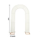 8ft Ivory Spandex Fitted Open Arch Wedding Arch Cover, Double-Sided U-Shaped Backdrop Slipcover