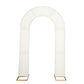 8ft Ivory Spandex Fitted Open Arch Wedding Arch Cover, Double-Sided U-Shaped Backdrop Slipcover