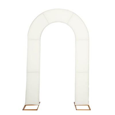 Transform Your Space with the Ivory Spandex Arch Cover