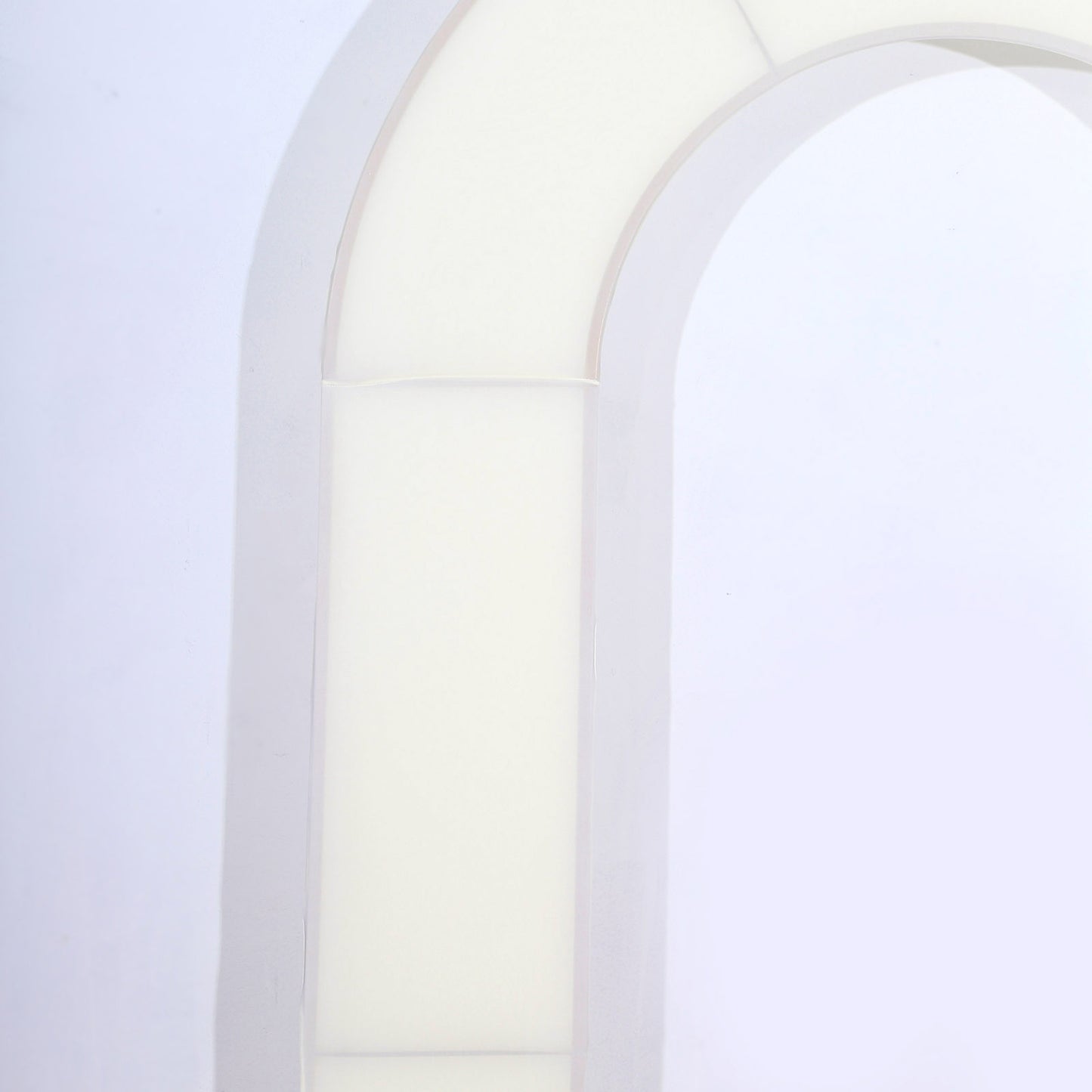 8ft Ivory Spandex Fitted Open Arch Wedding Arch Cover, Double-Sided U-Shaped Backdrop Slipcover