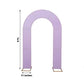 8ft Lavender Lilac Spandex Fitted Open Arch Wedding Arch Cover, Double-Sided U-Shaped Backdrop Slipcover