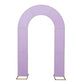 8ft Lavender Lilac Spandex Fitted Open Arch Wedding Arch Cover, Double-Sided U-Shaped Backdrop Slipcover