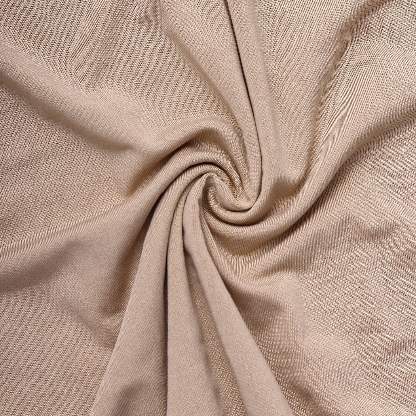 Nude spandex slipcover for wedding arch backdrop, double-sided design.