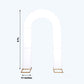8ft White Spandex Fitted Open Arch Wedding Arch Cover, Double-Sided U-Shaped Backdrop Slipcover