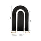 Set of 2 Black Spandex Fitted Wedding Arch Covers for Round Top and Double Arch Chiara Backdrop Stands - 6ft,8ft