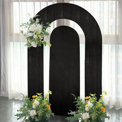 Chic Black Spandex Fitted Arch Covers for Beautiful Backdrops