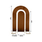 Set of 2 Brown Spandex Fitted Wedding Arch Covers for Round Top and Double Arch Chiara Backdrop Stands - 6ft,8ft